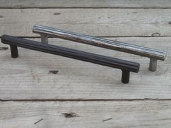 160 mm hand forged drawer pull ( type 6),  6 5/16'' pull handle, wrought iron, cabinet cupboard kitchen dresser knobs