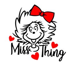 Miss Thing Dr Seuss Svg, Dr Seuss Clipart, Dr Seuss Birthday, Dr Seuss Cat Svg Digital Download