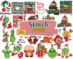 Grinch Bundle SVG, Grinch SVG, Grinch Cutting Image, Christmas Grinch svg