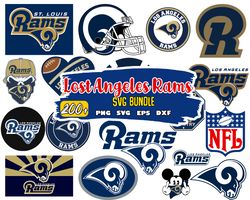 Los Angeles Rams Svg Bundle, Los Angeles Rams Svg, Sport Svg, Nfl Svg, Png, Dxf, Eps Digital File