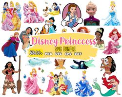 Princess SVG Bundle, Frozen svg, Tangled svg, Snow White svg, Little Mermaid svg, princess clipart