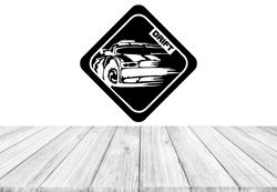 Drift Sticker, Image Of Racing Car, Race, Children Room, Boy Room, Garage, Wall Sticker Vinyl Decal Mural Art Decor