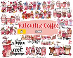 Valentine's day PNG, Valentines coffee bundle, Valentine sublimation Design Digital Download
