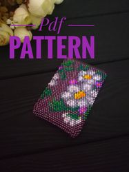 Bead Crochet Pattern   , Crochet cardholder  ,  cardholder crochet pattern