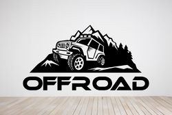 Off-Road Sticker, Racing On Off-Road Vehicles, 4x4, Car, Auto, Garage, Wall Sticker Vinyl Decal Mural Art Decor