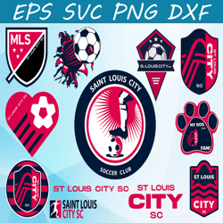 Bundle 12 Styles MLS St. Louis City SC Soccer Team svg, St. Louis City SC svg, MLS Teams svg, MLS Svg, Png, Dxf, Eps, In