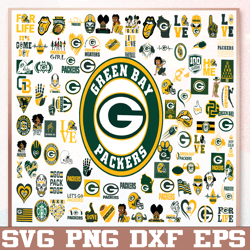 Bundle 105 Files Green Bay Packers Football Team Svg, Green Bay Packers svg, NFL Teams svg, NFL Svg, Png, Dxf, Eps