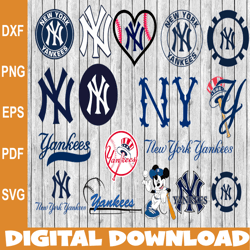 Bundle 14 Files New York Yankees Baseball Team svg, New York Yankees svg, MLB Team svg, MLB Svg, Png, Dxf, Eps, Jpg
