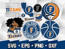 Cal State Fullerton Titans SVG bundle , NCAA svg, logo NCAA bundle svg eps dxf png,digital Download ,Instant Download