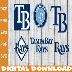 Bundle 6 Files Tampa Bay Rays Baseball Team Svg, Tampa Bay Rays svg, MLB Team  svg, MLB Svg, Png, Dxf, Eps, Jpg