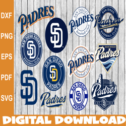 Bundle 12 Files San Diego Padres Baseball Team Svg, San Diego Padres svg, MLB Team  svg, MLB Svg, Png, Dxf, Eps, Jpg