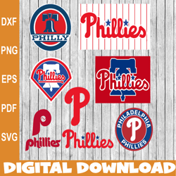 Bundle 8 Files Philadelphia Phillies Baseball Team Svg, Philadelphia Phillies svg, MLB Team  svg, MLB Svg, Png, Dxf