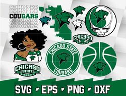 Chicago State Cougars SVG bundle , NCAA svg, NCAA bundle svg eps dxf png,digital Download ,Instant Download