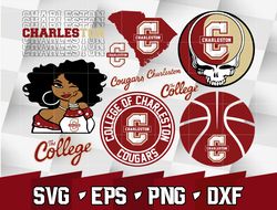 College of Charleston Cougars SVG bundle , NCAA svg, NCAA bundle svg eps dxf png,digital Download ,Instant Download