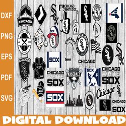 Bundle 34 Files Chicago-White Sox Baseball Team Svg, Chicago White Sox Svg, MLB Svg, MLB Team  svg, MLB Svg, Png, Dxf