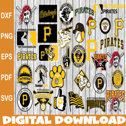 Bundle 32 Files Pittsburgh Pirates Baseball Team Svg, Pittsburgh Pirates Svg, MLB Team  svg, MLB Svg, Png, Dxf, Eps