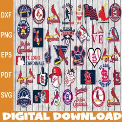 Bundle 39 Files St Louis Cardinals Baseball Team svg, St Louis Cardinals svg, MLB Team  svg, MLB Svg, Png, Dxf, Eps