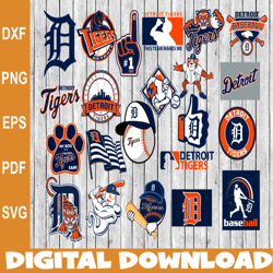 Bundle 22 Files Detroit Tigers Baseball Team Svg, Detroit Tigers Svg, MLB Team  svg, MLB Svg, Png, Dxf, Eps, Jpg