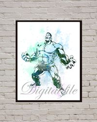 Hulk Marvel Superhero Art Print Digital Files decor nursery room watercolor