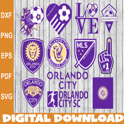 Bundle 12 Styles MLS Orlando City Soccer Team  svg, Orlando City svg, MLS Teams svg, MLS Svg, Png, Dxf, Eps