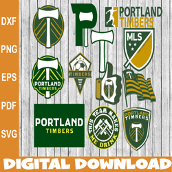 Bundle 12 Styles MLS Portland Timbers Soccer Team svg, Portland Timbers svg, MLS Teams svg, MLS Svg, Png, Dxf, Eps