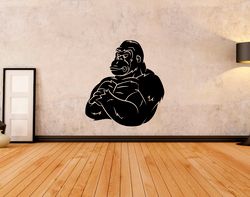 gorilla sticker, angry gorilla, a wild animal, car sticker wall sticker vinyl decal mural art decor
