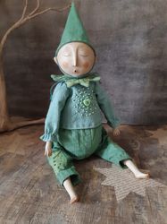 Ooak art doll. Fantasy gnome. Handmade doll.