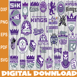 Bundle 34 Files Sacramento Kings Basketball Team svg, Sacramento Kings svg, NBA Teams Svg, NBA Svg, Png, Dxf, Eps