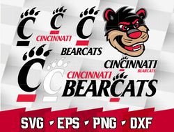 Cincinnati Bearcats SVG bundle , NCAA svg, NCAA bundle svg eps dxf png,digital Download ,Instant Download