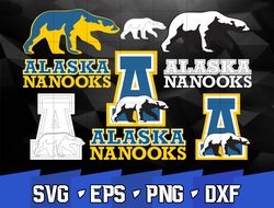 Alaska Nanooks SVG bundle , NCAA svg, NCAA bundle svg eps dxf png,digital Download ,Instant Download