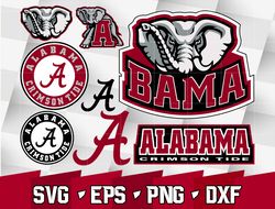 Alabama Crimson Tide SVG bundle , NCAA svg, NCAA bundle svg eps dxf png,digital Download ,Instant Download