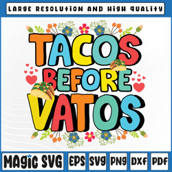 Funny Valentines Day Tacos Before Vatos Svg, Western Valentines Svg, Valentine's Day, Digital Download