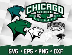 Chicago State Cougars SVG bundle , NCAA svg, NCAA bundle svg eps dxf png,digital Download ,Instant Download