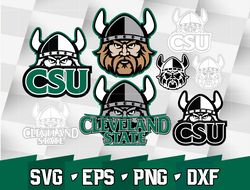 Cleveland State Vikings SVG bundle , NCAA svg, NCAA bundle svg eps dxf png,digital Download ,Instant Download