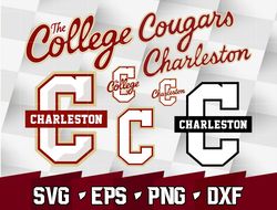 College of Charleston Cougars SVG bundle , NCAA svg, NCAA bundle svg eps dxf png,digital Download ,Instant Download