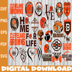 Bundle 27 Files Cleveland Browns Football team Svg, Cleveland Browns Svg, NFL Teams svg, NFL Svg, Png, Dxf, Eps