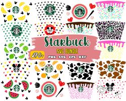 270 Starbucks Wrap Luxury SVG Bundle, Instant Download