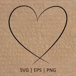 Large Doodle Heart PNG | Valentines Day SVG | Love Heart Svg | Valentine SVG | Cricut Svg File Digital Download | 010