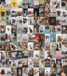 108 PCS Dogs wall collage kit DIGITAL DOWNLOAD | Dogs aesthetic Photo Collage Kit, Photo Wall Collage Set 4x6