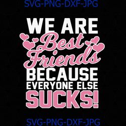 We are Best Friends Because Everyone Else Sucks digital, We are Best Friends T Shirt Design, Best Friends svg, Valentine