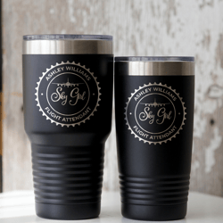 Personalized Flight Attendant tumbler cup