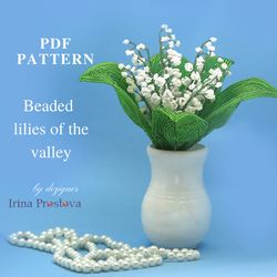 Beaded Flowers pattern | Lilies of the valley | Seed bead patterns | Beadwork pattern | Digital Download - PDF