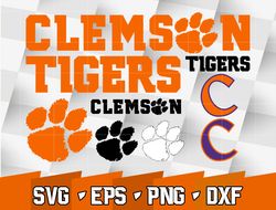 Clemson Tigers SVG bundle , NCAA svg, NCAA bundle svg eps dxf png,digital Download ,Instant Download