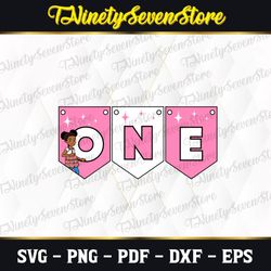 gracie's corner high chair banner, first birthday, one banner, gracie's corner party decor, printable banner, svg, png