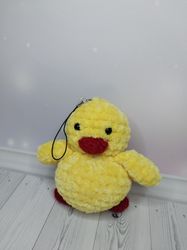 knitted duckling keychain