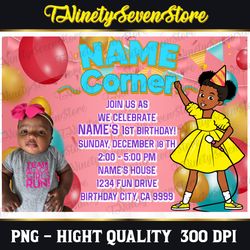 Editable Birthday Invitation Gracie's Corner Customized, Gracie's Corner png, Gracie's Corner Birthday, Gracie's Corner