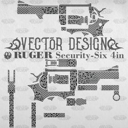 VECTOR DESIGN Ruger Security-Six 4in Scrollwork and scales