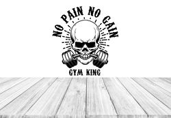 No Pain No Gain, Bodybuilder, Gym, Workout Fitness Crossfit Coach Sport Muscles Wall Sticker Vinyl Decal Mural Art Decor