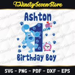 Personalized name Birthday svg, Blues Clues Birthday Girl Age 1 svg image, Birthday boy image for print and cut