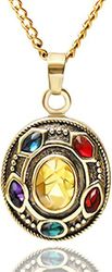 Avengers The Infinity War Thanos Infinity Gauntlet Power Necklace Stone Necklace  Valentine's For Him & Her